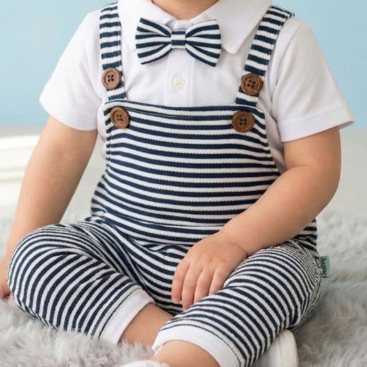Striped Dungaree Set