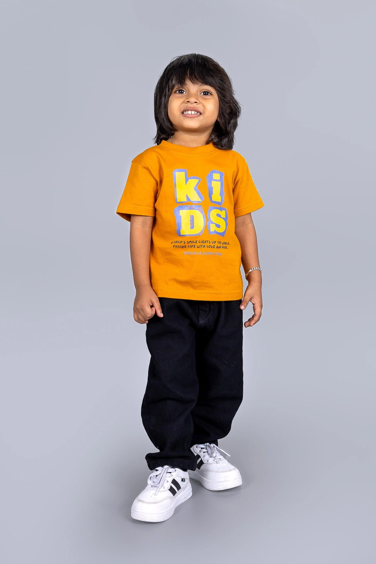 Boys Typography Printed Yellow Tshirt – Happydotlive