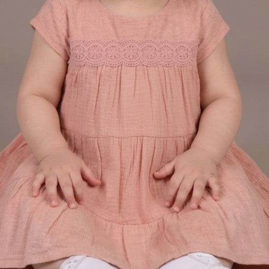 Peach Ruffle Frock