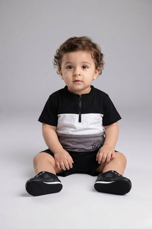 Black Zip-tshirt
