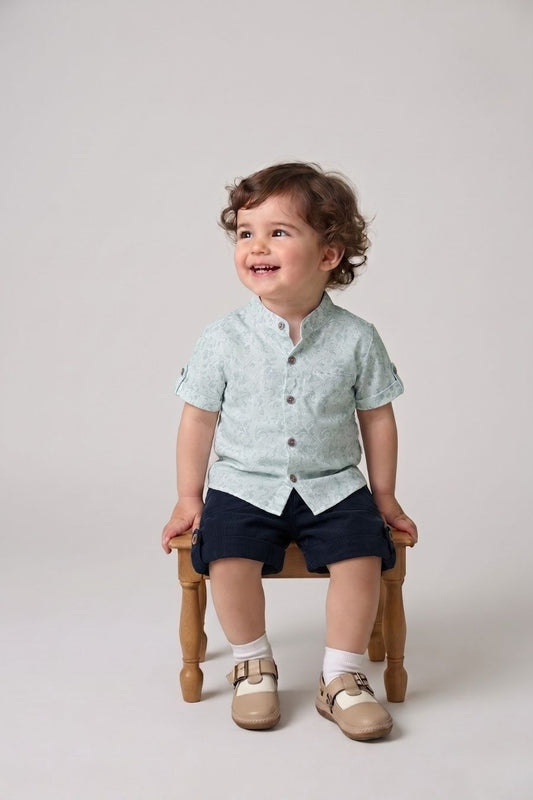 Light Mint-green Short-sleeve Shirt
