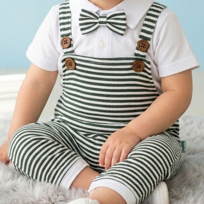 Striped Dungaree Set