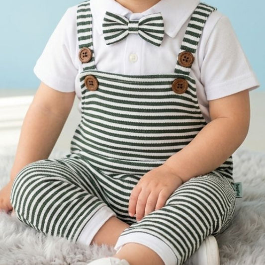 Striped Dungaree Set