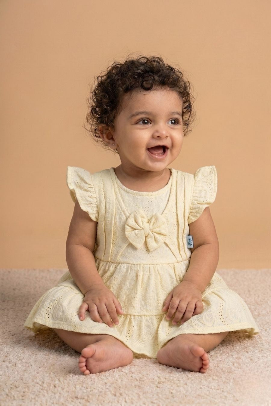 Powder Yellow Flared Frock