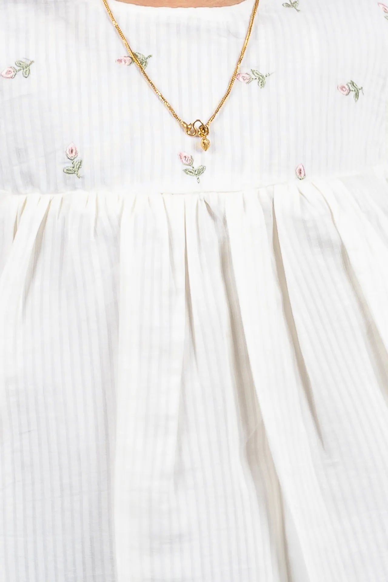 Off -White Ruffle Frock for Girls – Soft Cotton Festive Dress