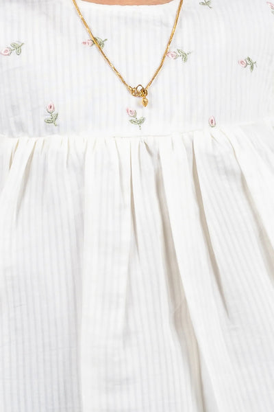 Off -White Ruffle Frock for Girls – Soft Cotton Festive Dress