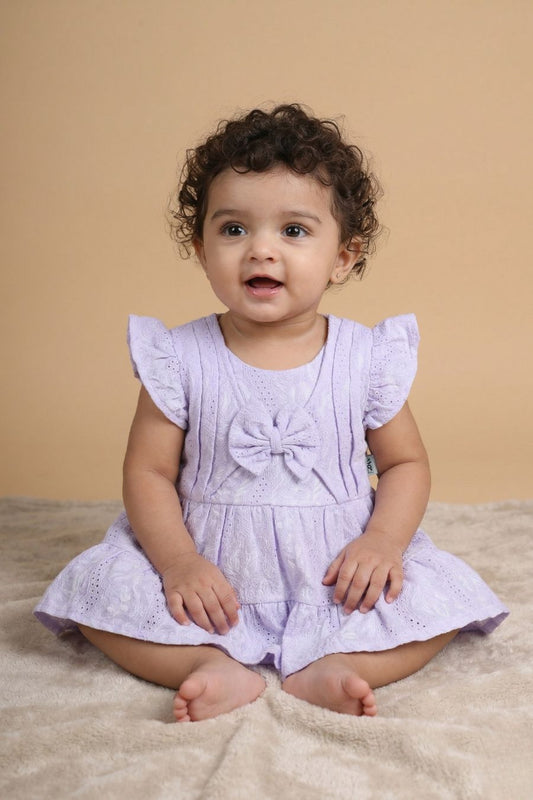 Lavender Ruffle Frock Newborn-daily Wear