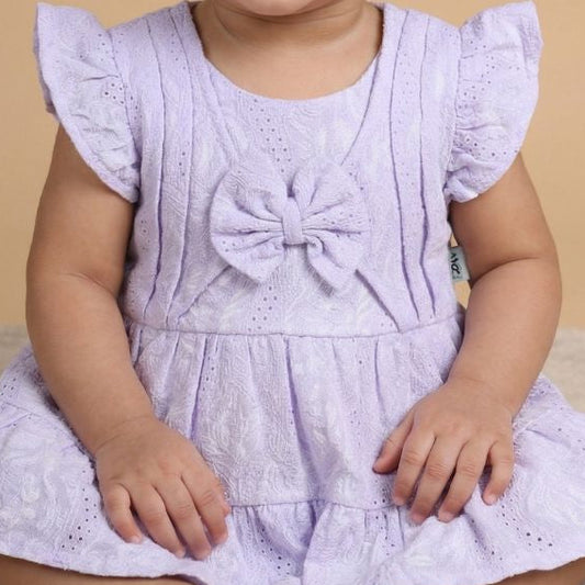 Lavender Ruffle Frock Newborn-daily Wear