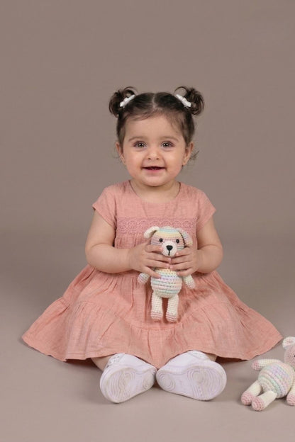 Peach Ruffle Frock