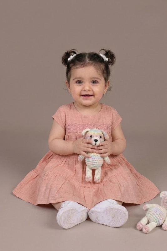 Peach Ruffle Frock